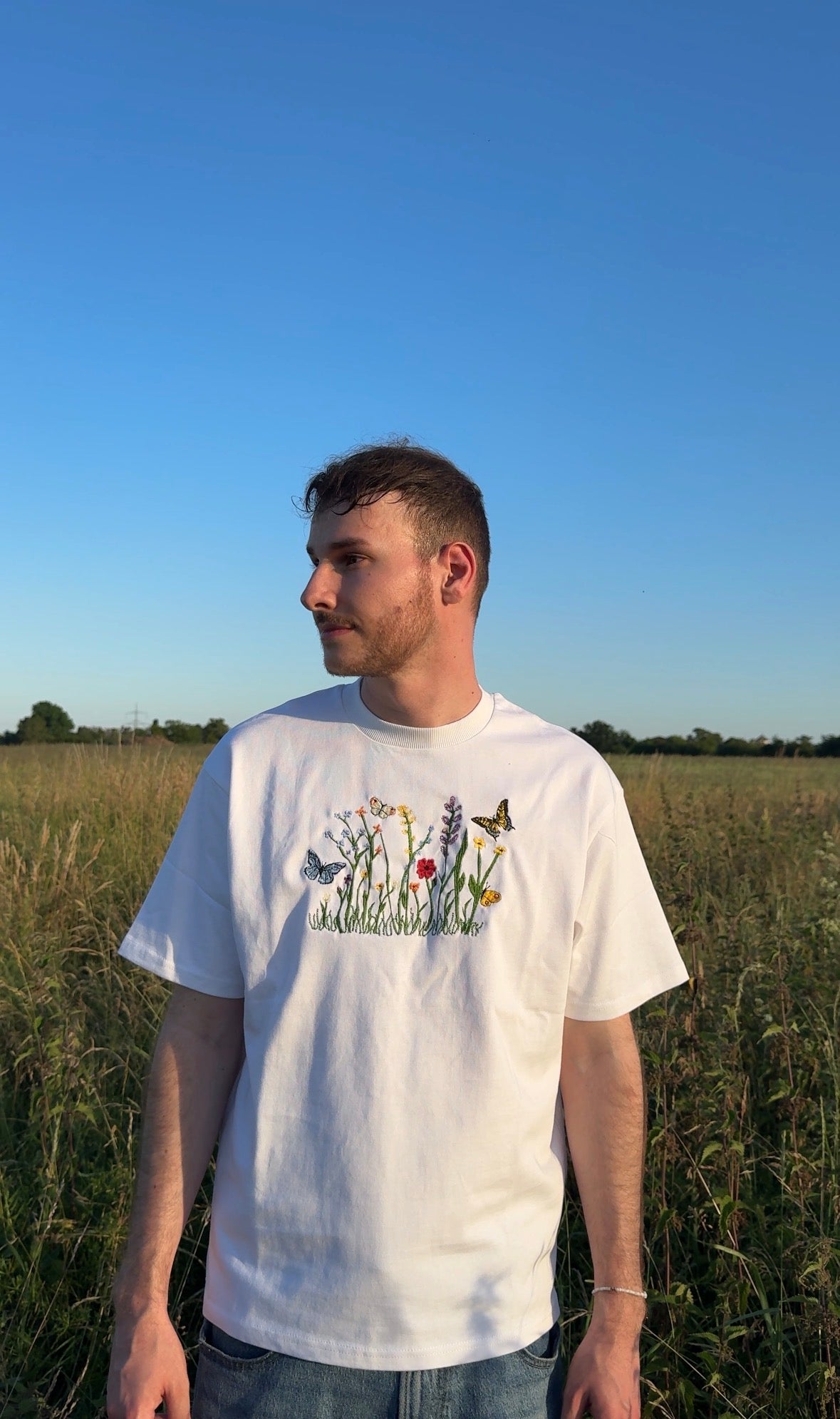 Wildblumen T-Shirt Weiß