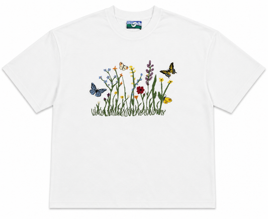 Wildblumen T-Shirt Weiß