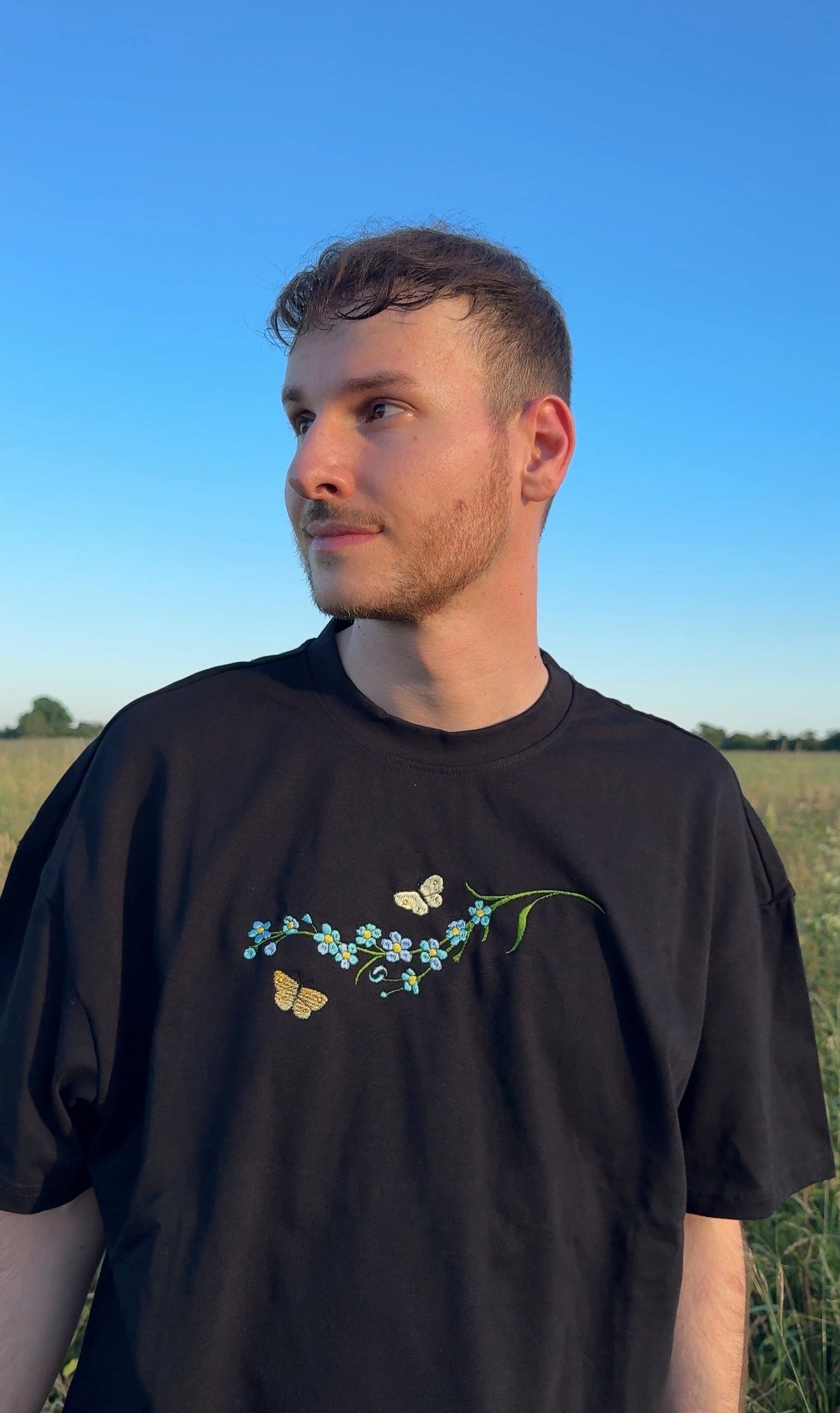 Zitronenfalter T-Shirt Schwarz