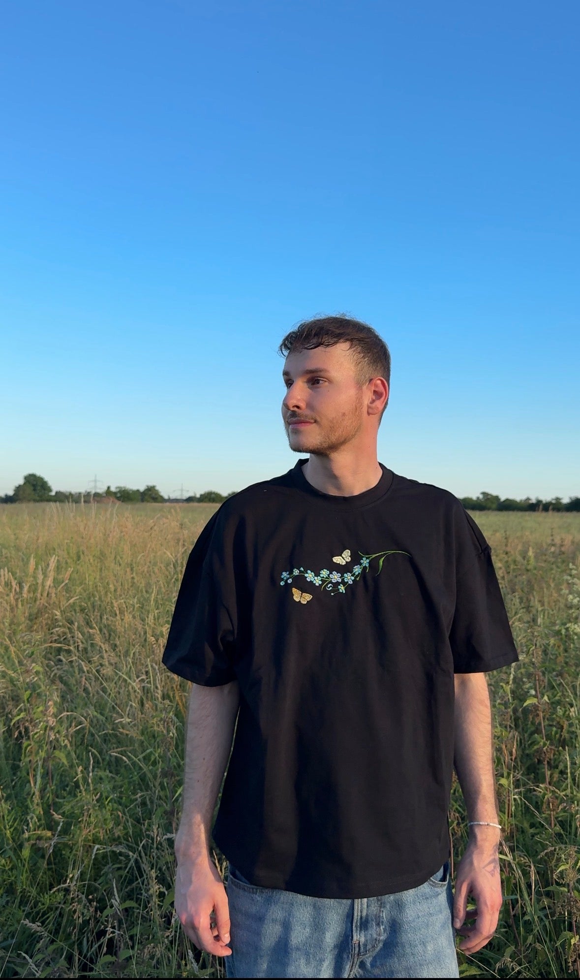 Zitronenfalter T-Shirt Schwarz