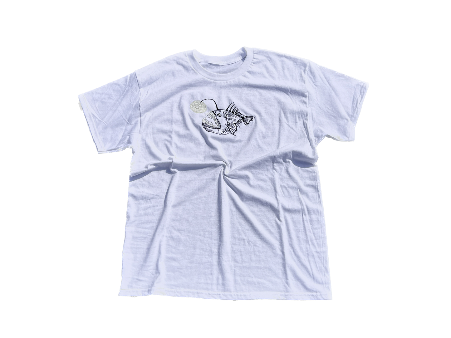 Anglerfish Glow in the Dark T-Shirt Weiß